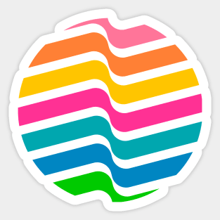 Colored Waves Sticker